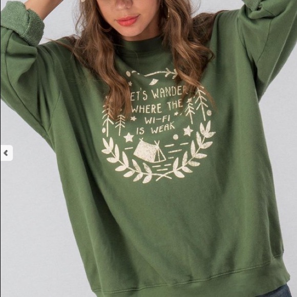 Graphic Oversized Sweatshirt ( NEW) - Picture 1 of 2